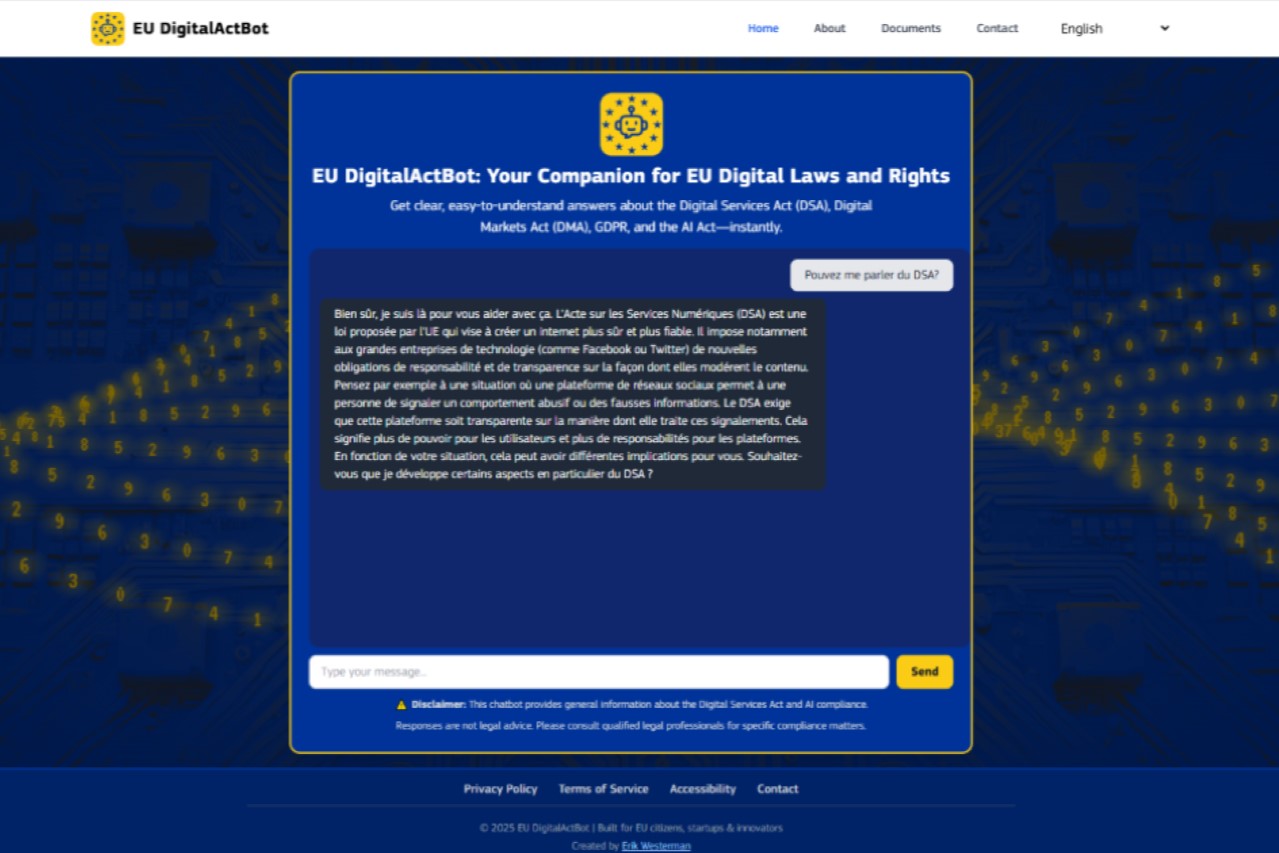 EU DigitalActBot RAG chatbot project 2025